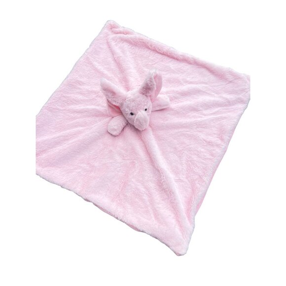 Land of Dreams Pink Elephant Plush Baby Security Blanket Lovey Oversized 24 X 24 - Picture 1 of 6